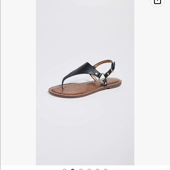 Sam Edelman Women's Greta Flat Sandal size 4.5 women Black - Picture 3 of 9